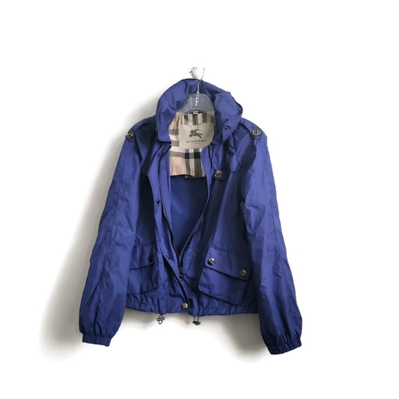 burberry windbreaker blue